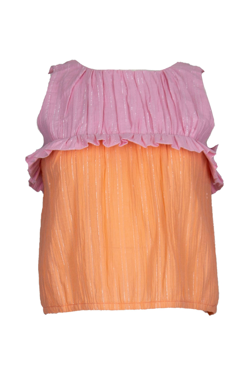 Pleated Sleeveless Blouse