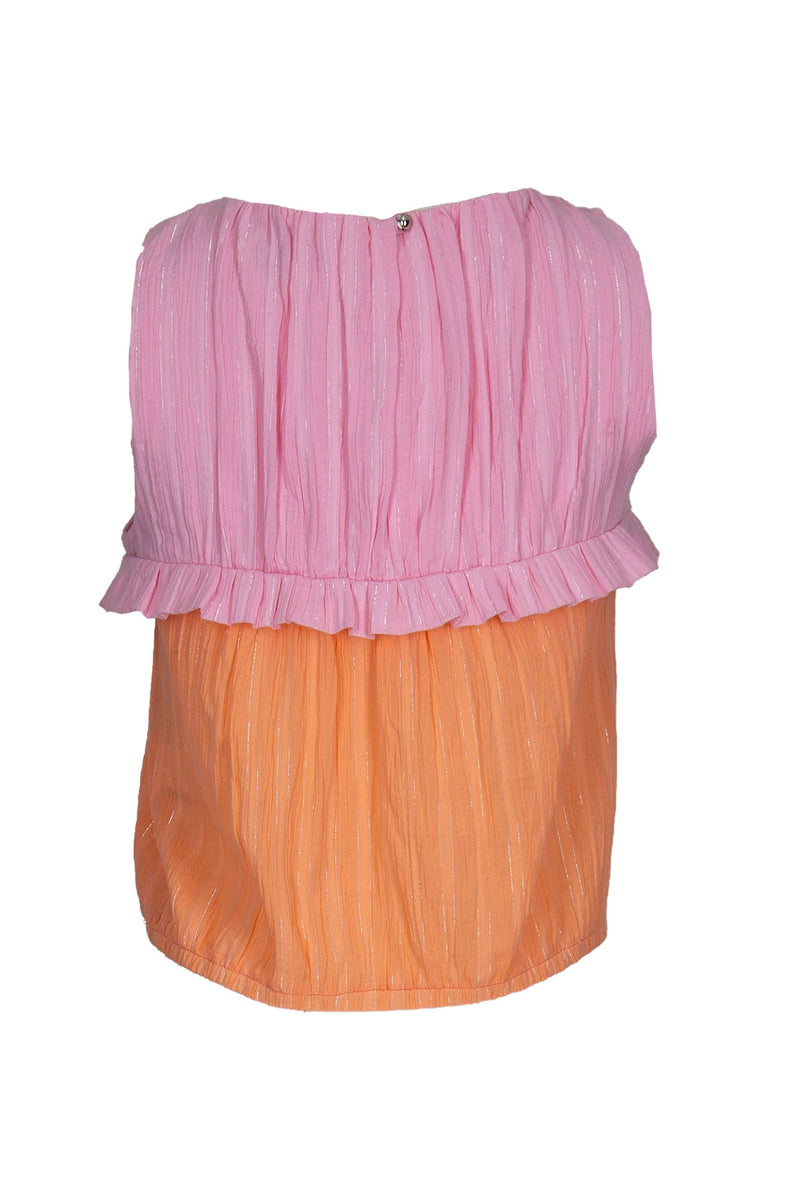 Pleated Sleeveless Blouse