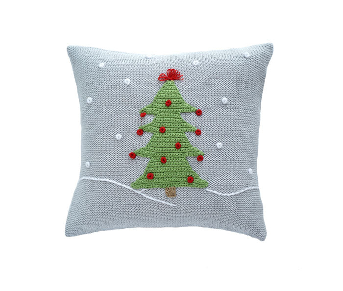 Snowy Christmas Tree 10" Pillow