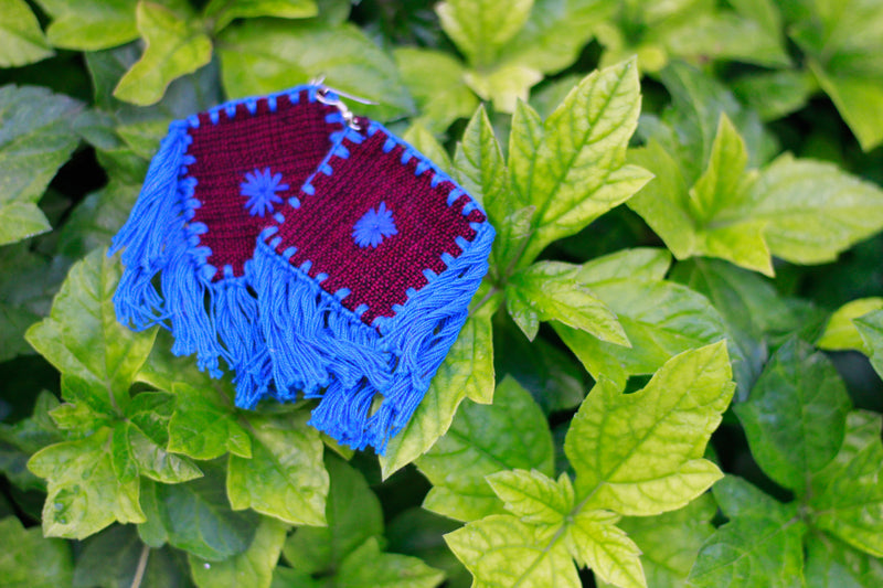 Handmade Black, Blue & Purple Earrings