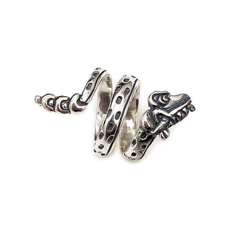 Silver Quetzalcoatl Ring