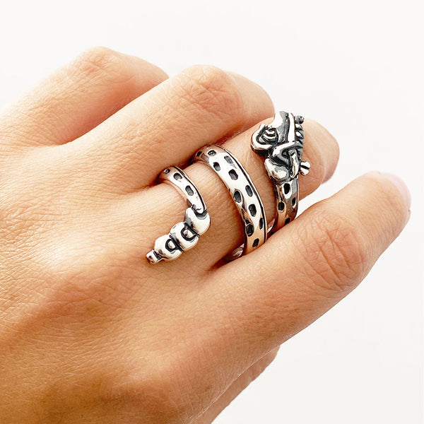 Silver Quetzalcoatl Ring