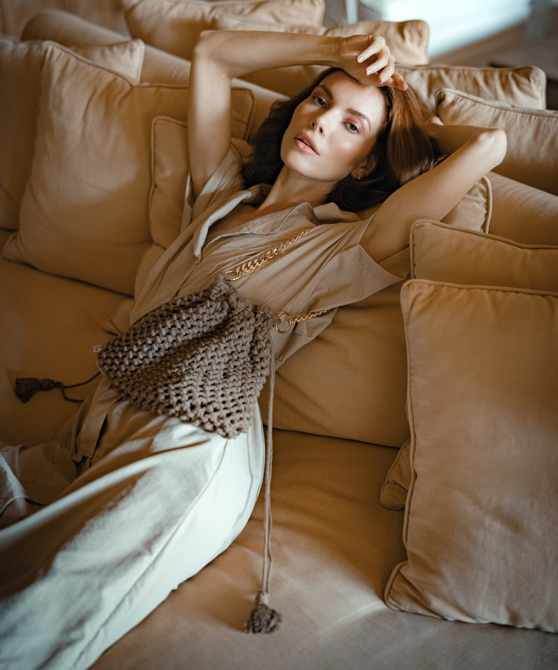 ARYA Safari Linen Midi Dress, in Beige choosejust ARYA Safari Linen Midi Dress, in Beige choosejust