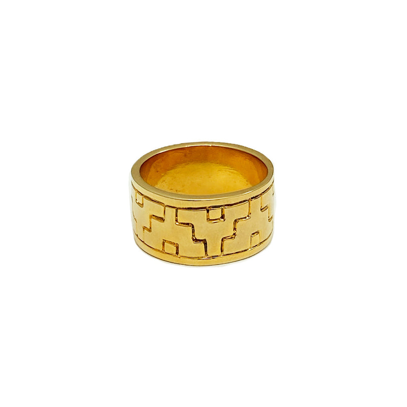 Gold Round Mitla Ring