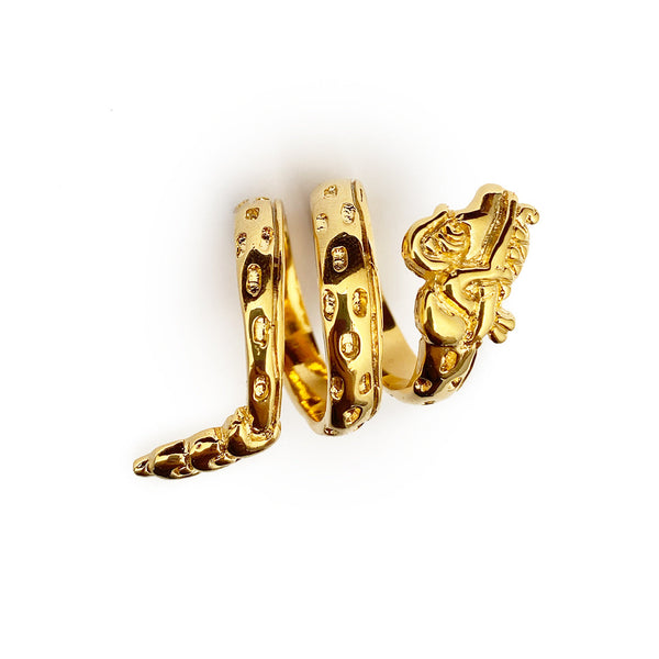 Gold Quetzalcoatl Ring