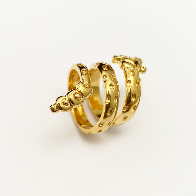 Gold Quetzalcoatl Ring