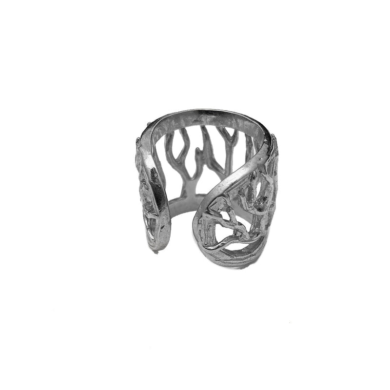 Silver Roots Ring