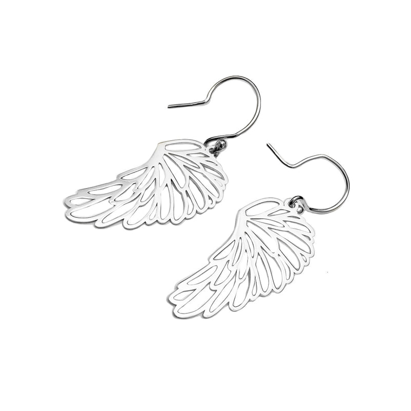 Silver Liberty Wings Pendant Earrings