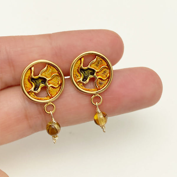 Gold Spring Earrings
