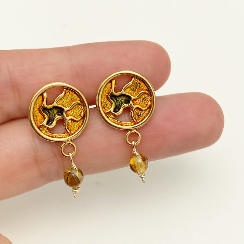Gold Spring Earrings