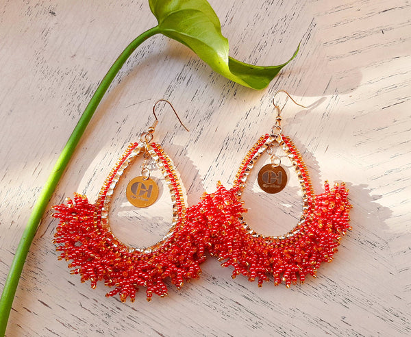 Handmade Maxi Coral Earrings