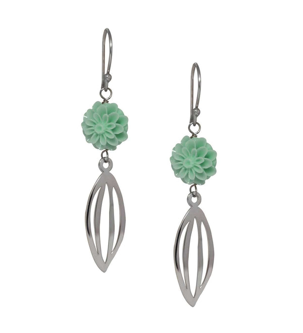 Studio Boutique.- Dalia Earrings with Flowers in Sterling Silver