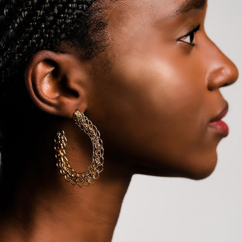 Handmade Designer Ashley Hoop Earrings