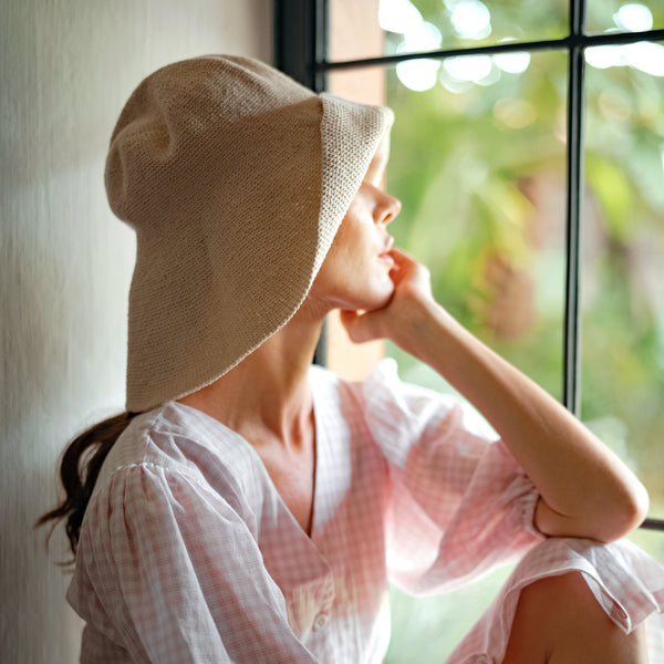 Bloom Crochet Hat, in Off White