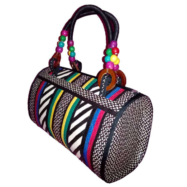 Black and Ivory Trunk Bag with Colors