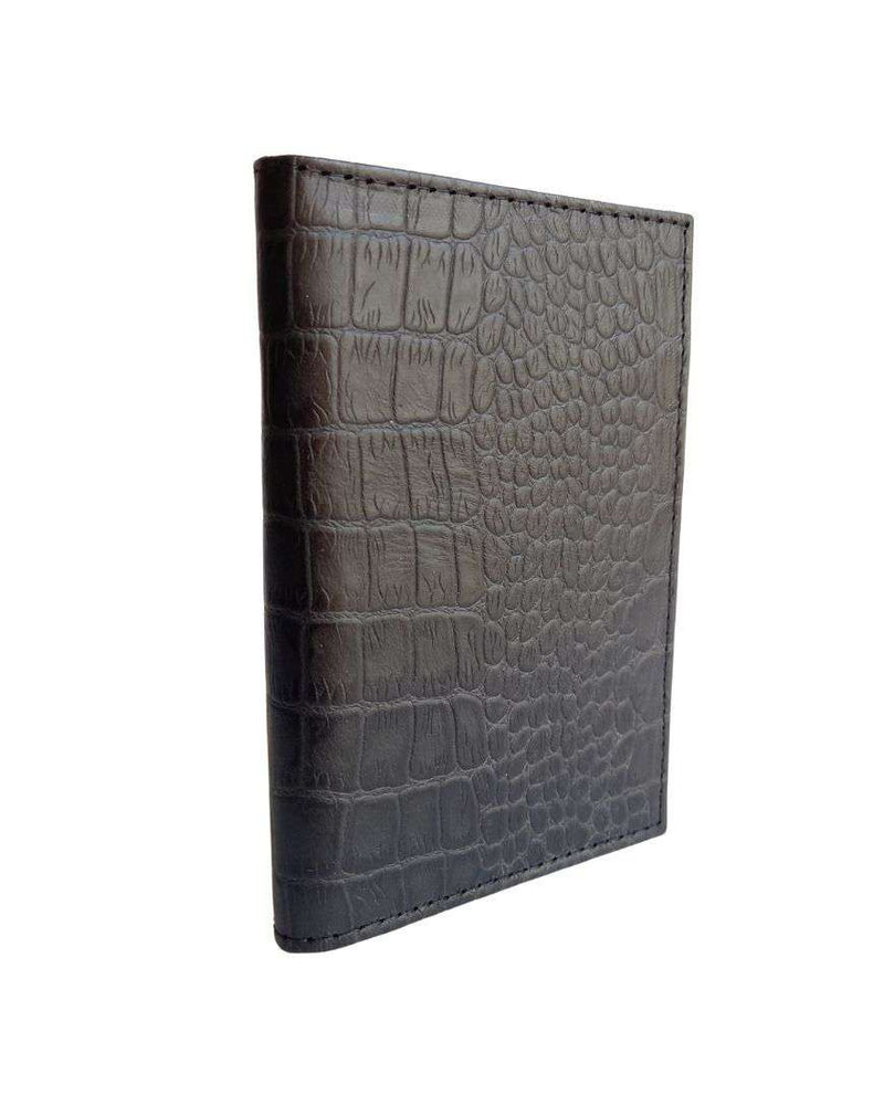 Black Croco Passport Holder