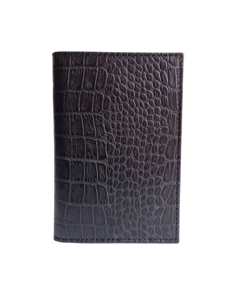 Black Croco Passport Holder