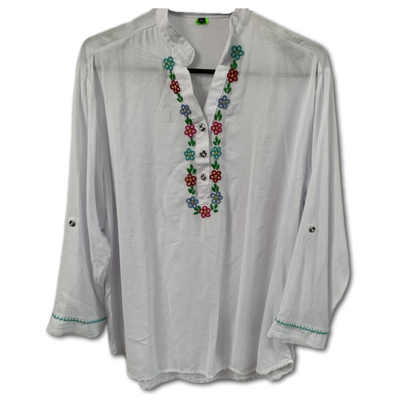 Hand Embroidered Cotton Blouse