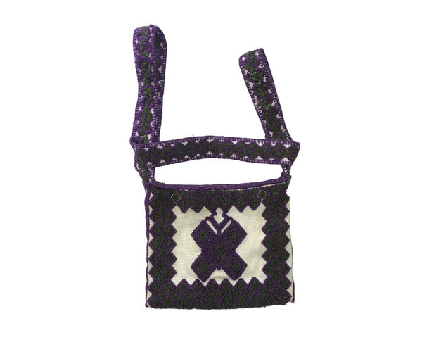 Purple Hand-Embroidered Bag