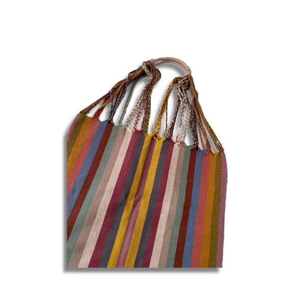 Multicolored Thread Striped Bag