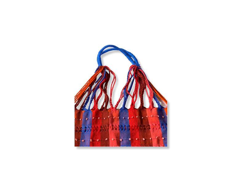 Orange Mesh Bag with Circle Designs