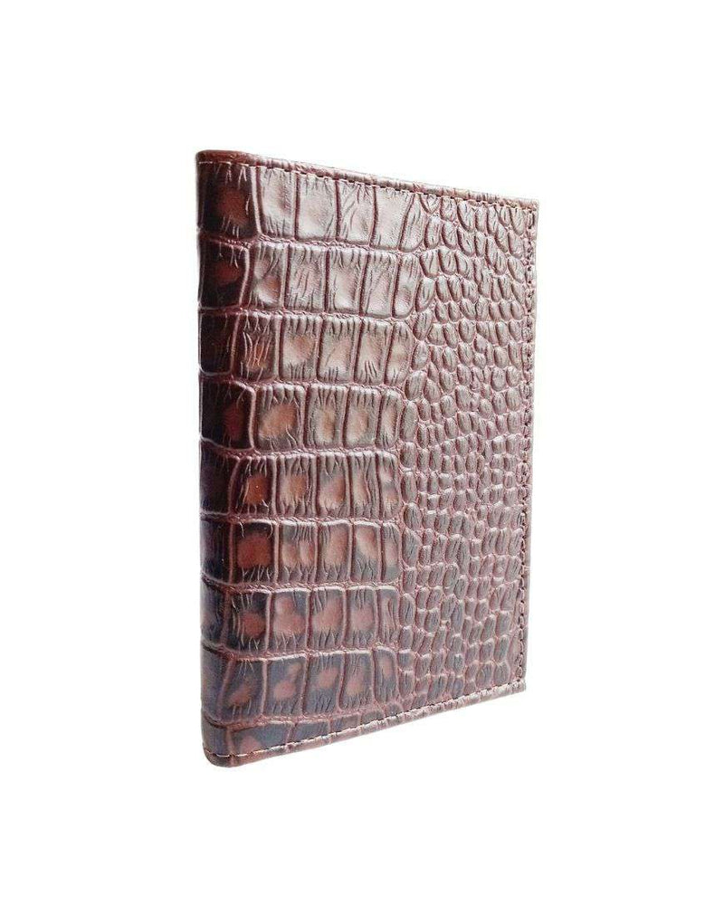 Brown Croco Passport Holder