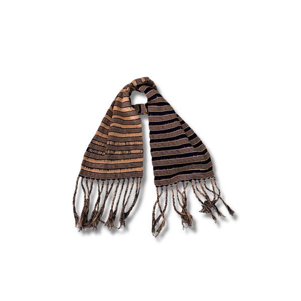 Striped Scarf with Fringes