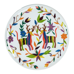 Hand Painted Stoneware Country Dinner Plate