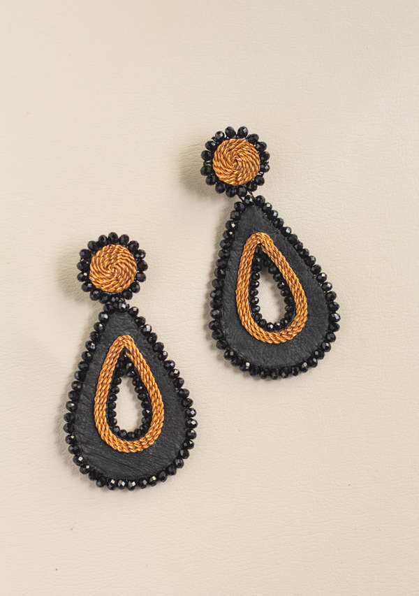 Handmade Black Tears Earrings