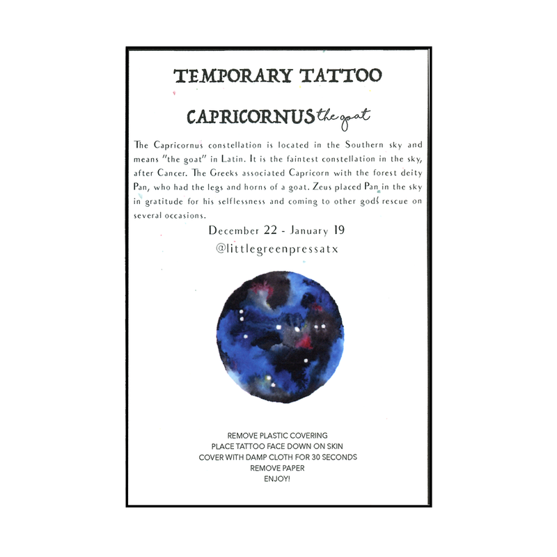 Capricorn Temporary Tattoo