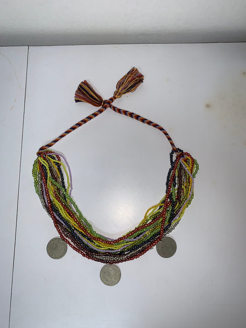 Beaded Necklace with Aldama Coin Design