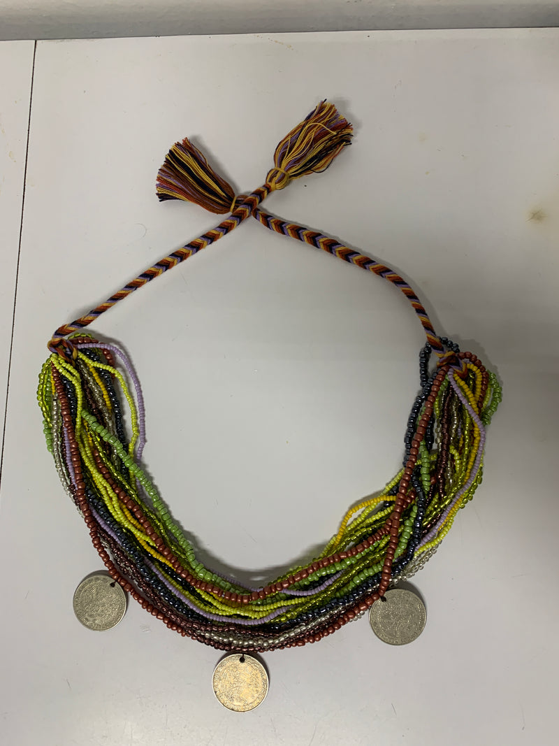 Beaded Necklace with Aldama Coin Design
