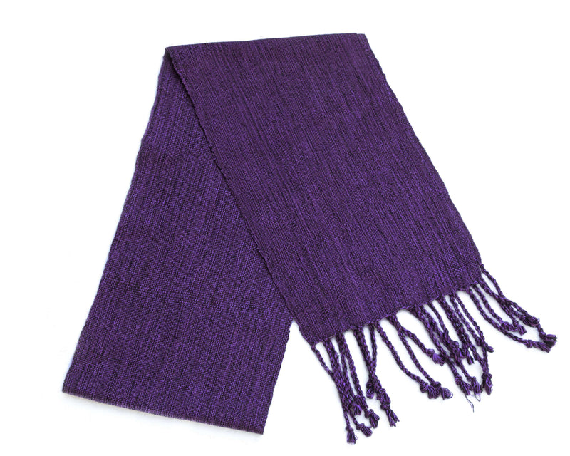 Purple Scarf Hand-Woven in Loom