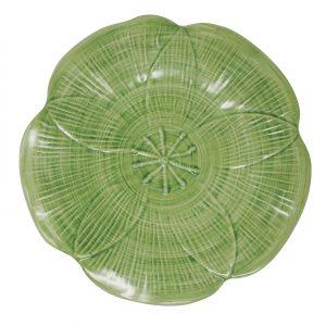 Hand Painted Stoneware Margaritas Green Dinner Plate