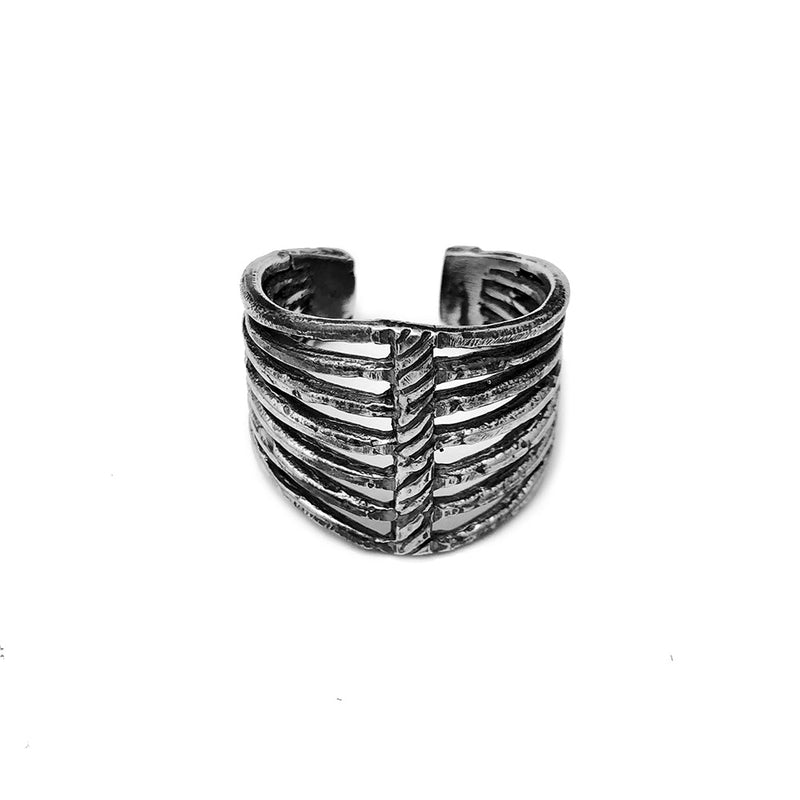 Oval Basket Silver Ring