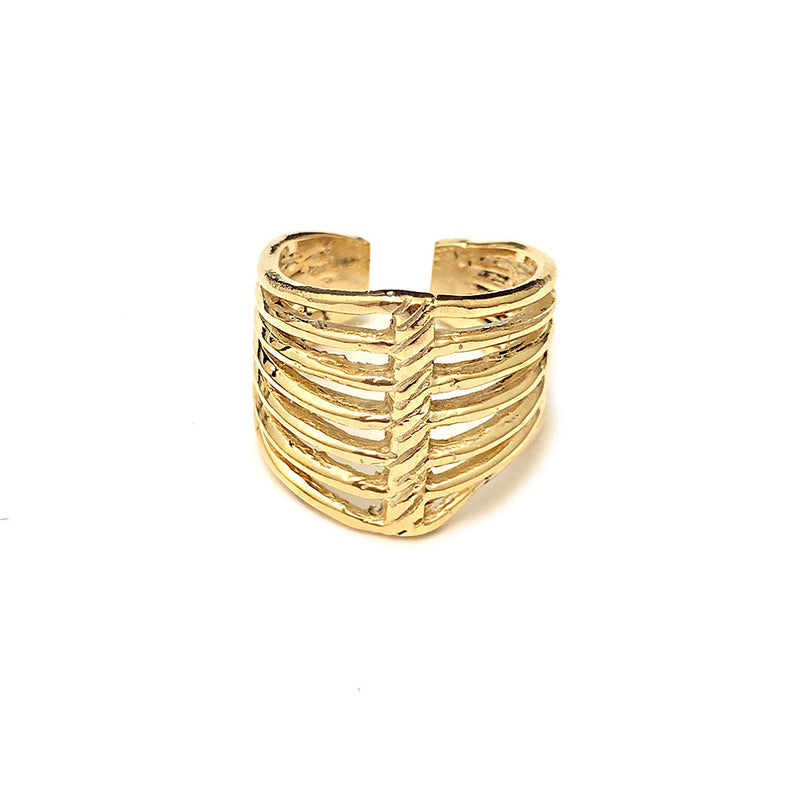 Oval Basket Gold Ring