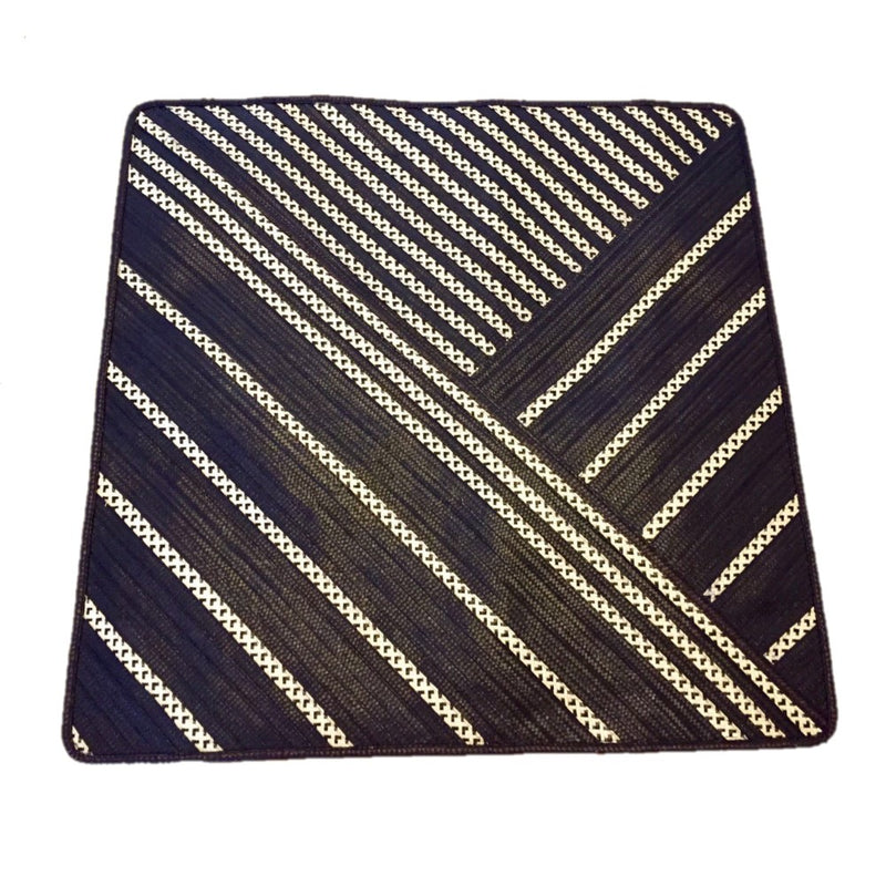 Black and Ivory Square Pillow Cover