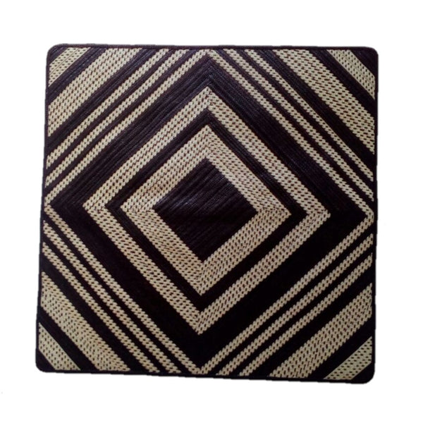Black and Ivory Square Pillow Cover