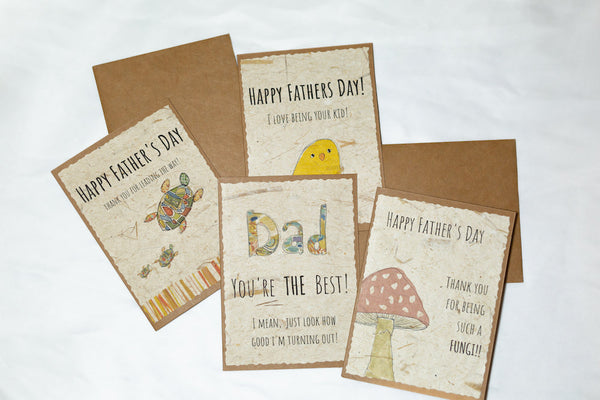 Banana Paper Father's Day Cards