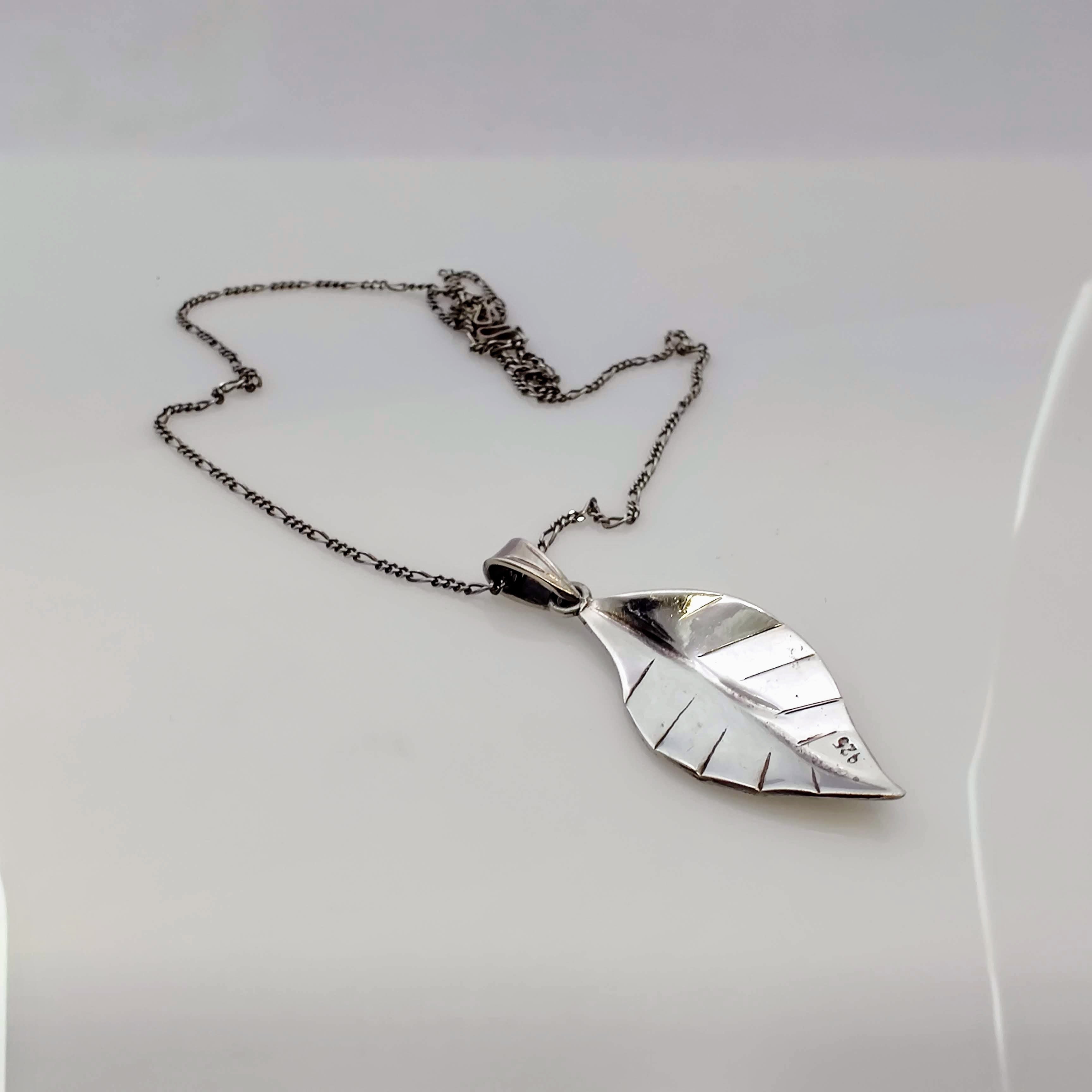 Coffee Blossom - Coffee Leaf Pendant and Chain