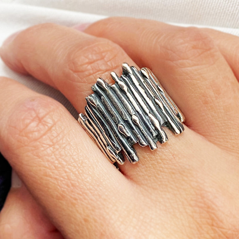 Silver Waterfall Ring