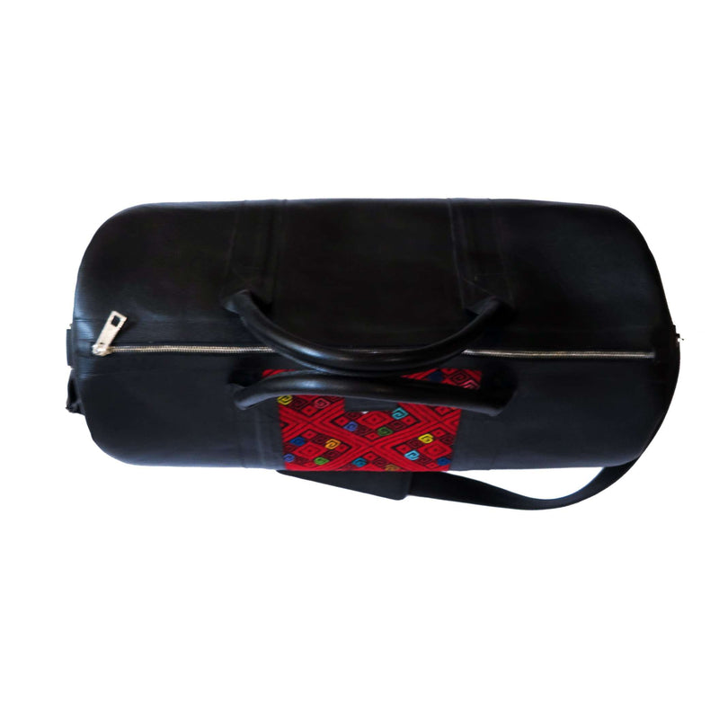 San Andres Black Leather Travel Bag