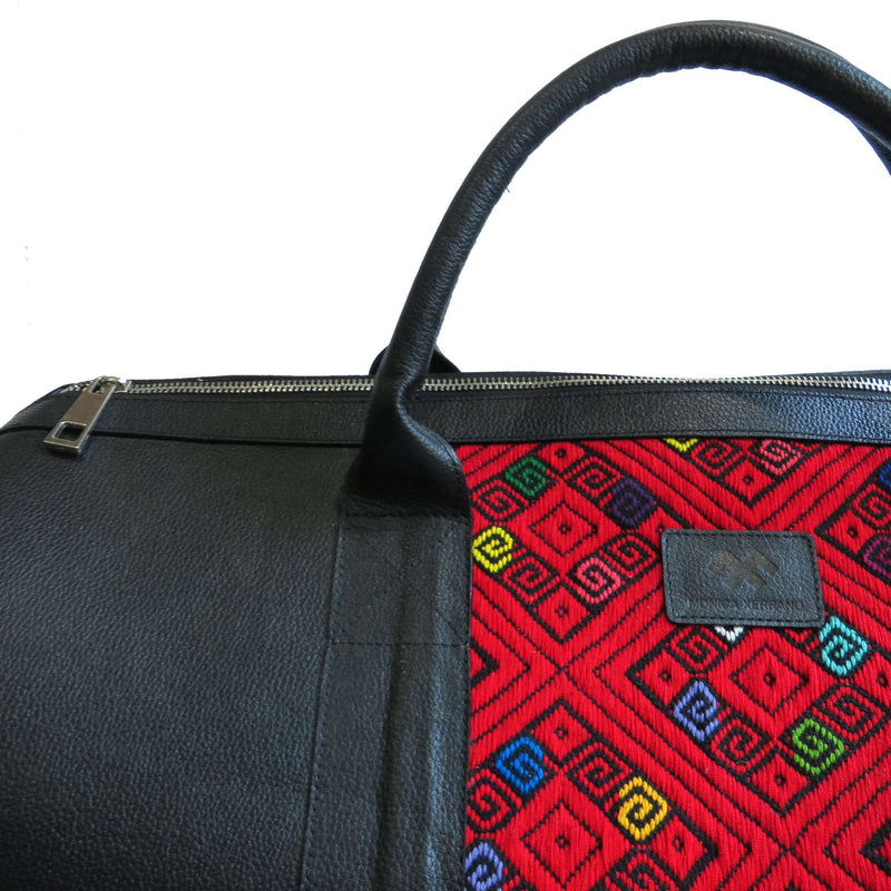 San Andres Black Leather Travel Bag