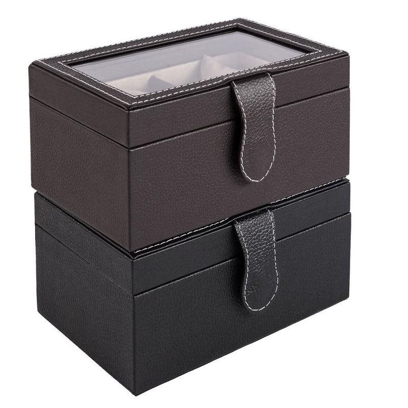 Leather Box with Glass Lid - 2