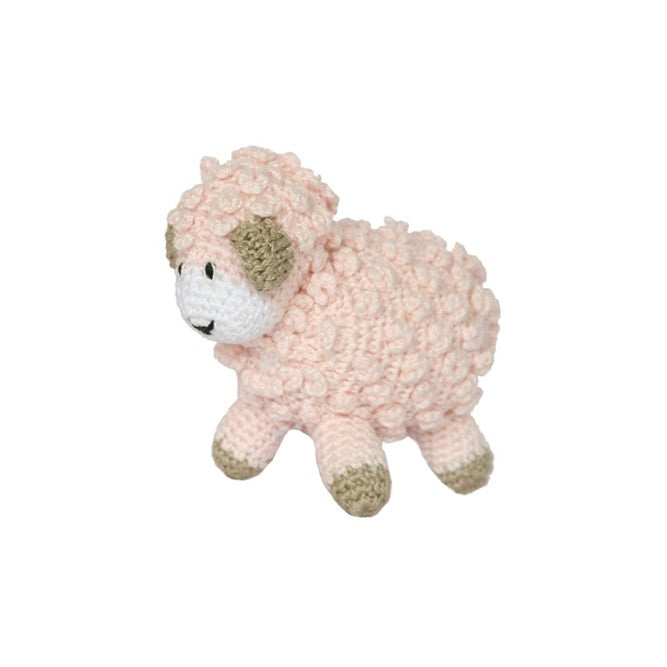 Hand Knitted in Crochet Pink Little Lamb
