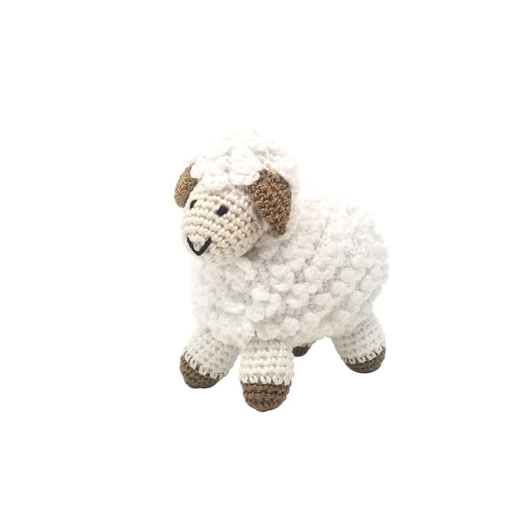 Hand Knitted in Crochet White Little Lamb