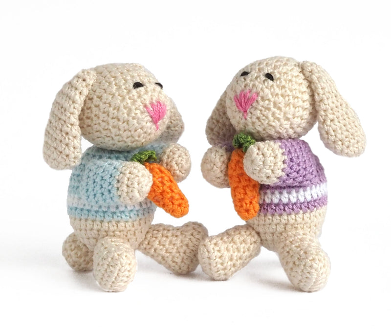 Crochet Bunny Ornament - Set of 4