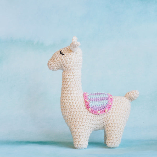 Hand Knitted Crochet Llama