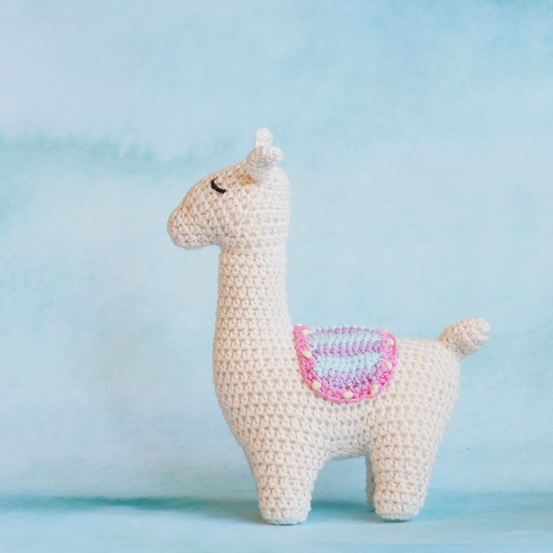 Hand Knitted Crochet Llama