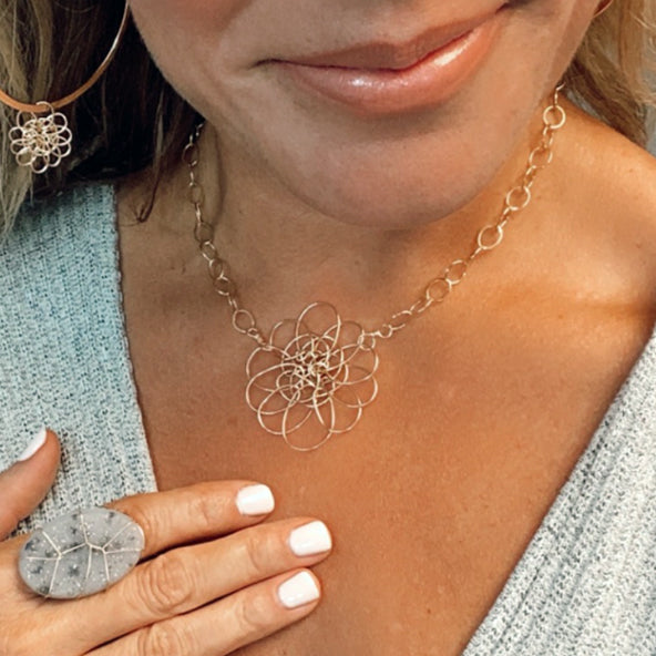 Handmade Designer Large Peri Necklace